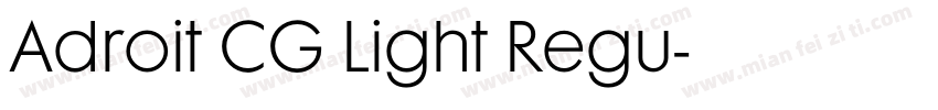 Adroit CG Light Regu字体转换